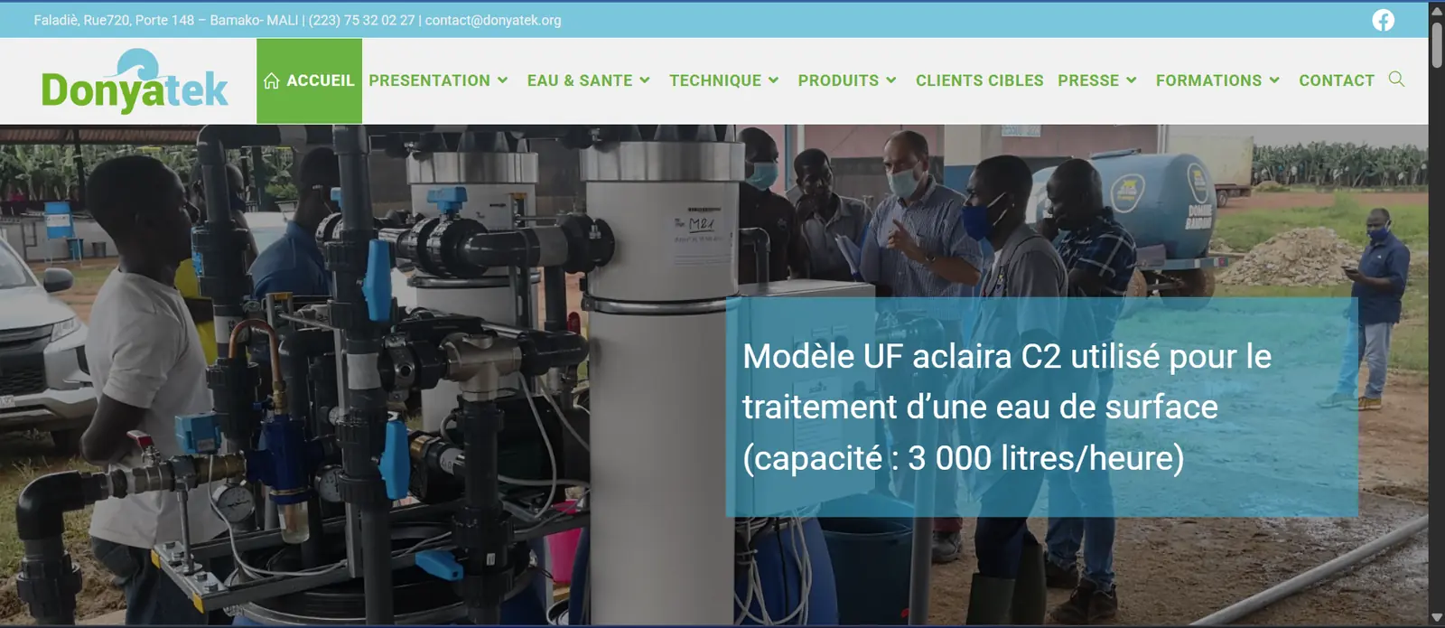 Aperçu du site Donyatek