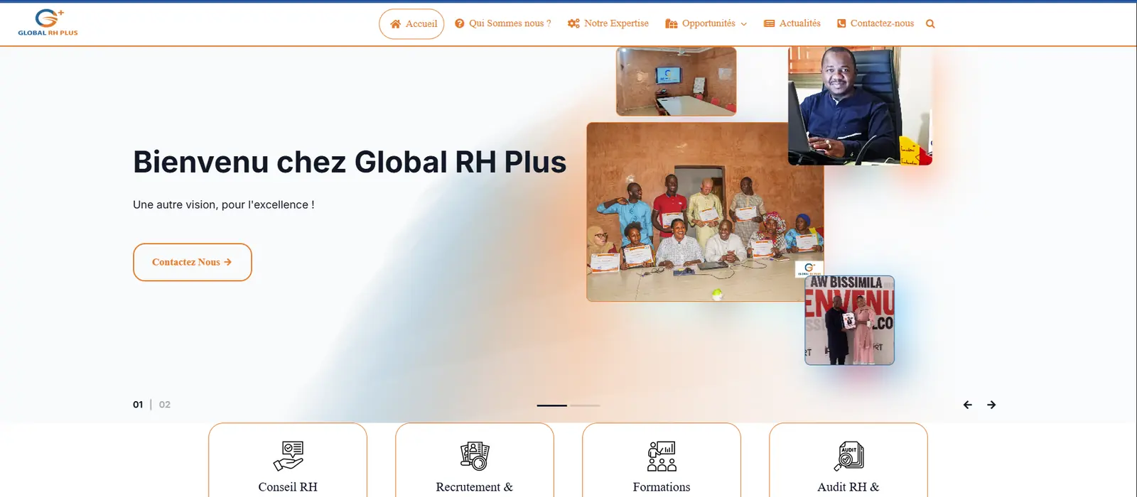 Aperçu du site Global RH Plus